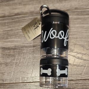 NWT Modern Expressions Woof Black & White Pet Container